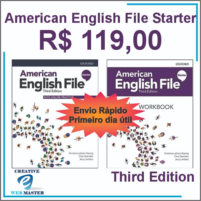Kit American English File Starter - 3º Ed. - Impressões Coloridas Melhor Material Impresso SHOPEE.