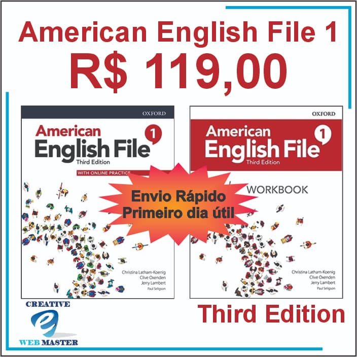 Kit American English File 1 - 3º Edição - Impressões Coloridas Melhor Material Impresso do SHOPEE.