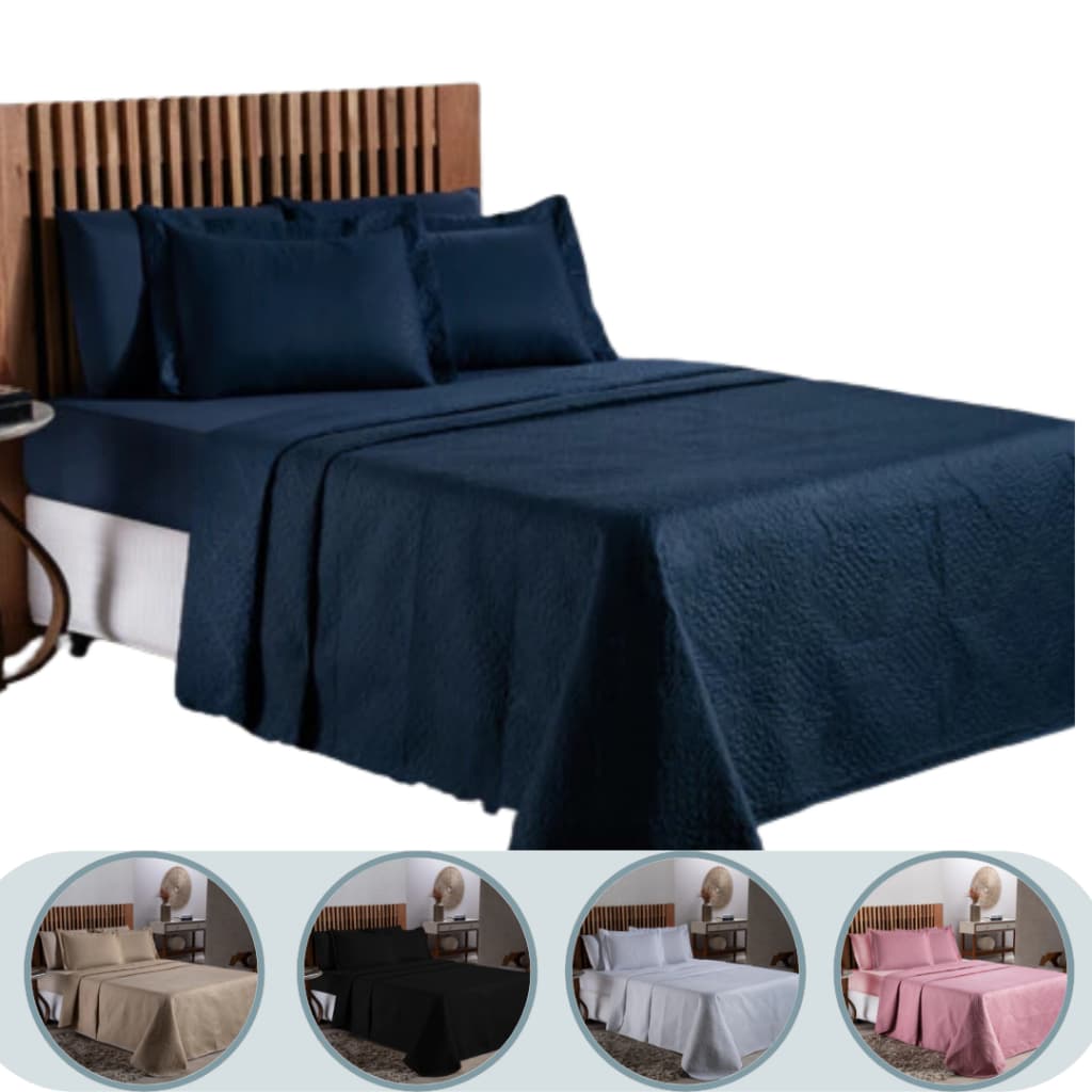 Cobre-Leito Matelado para Cama Colcha Lisa Avulsa 1 Peça Cores Lisas Macio Confortável para Quarto