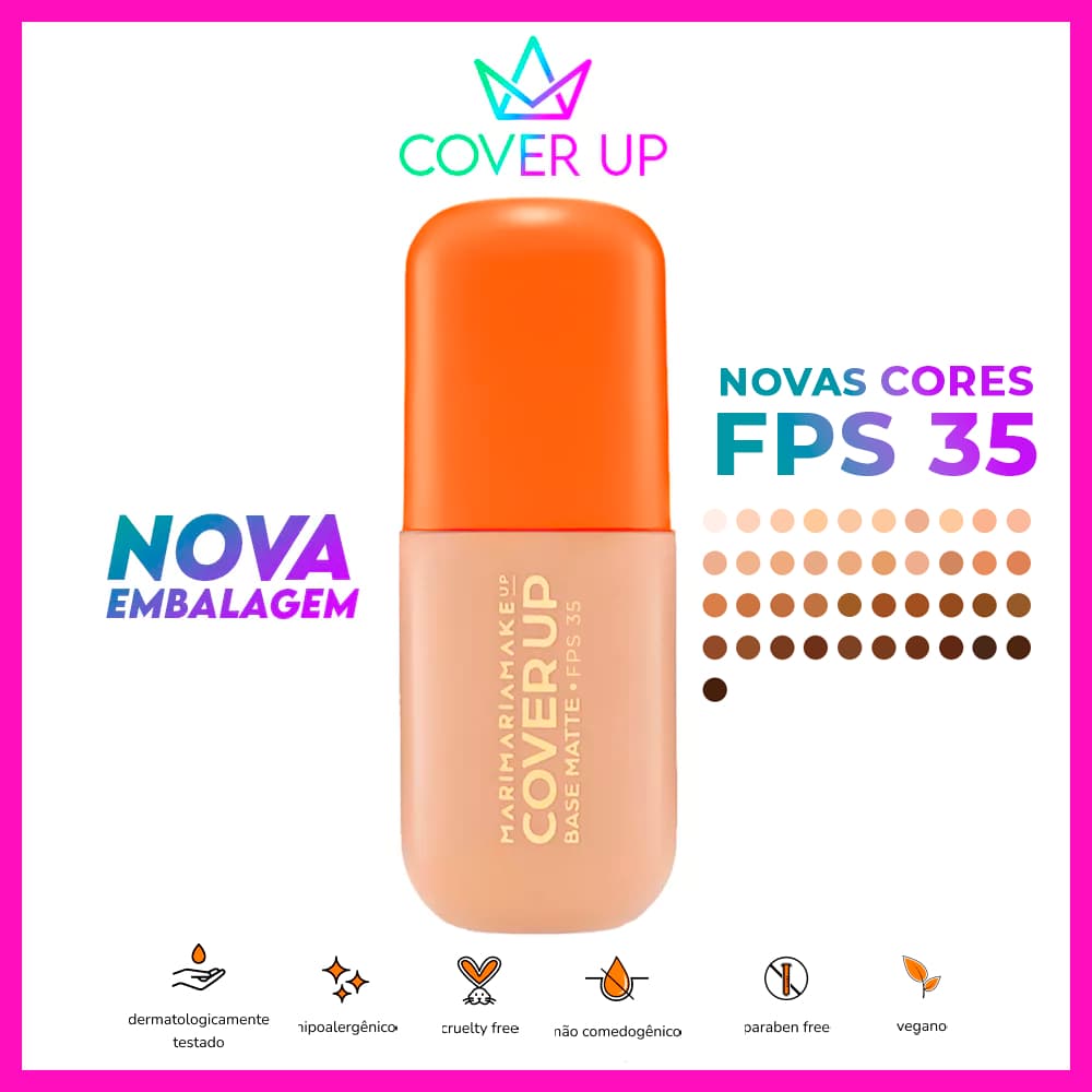 Mari Maria Base Cover Up Base Liquida Matte Escolha sua Cor