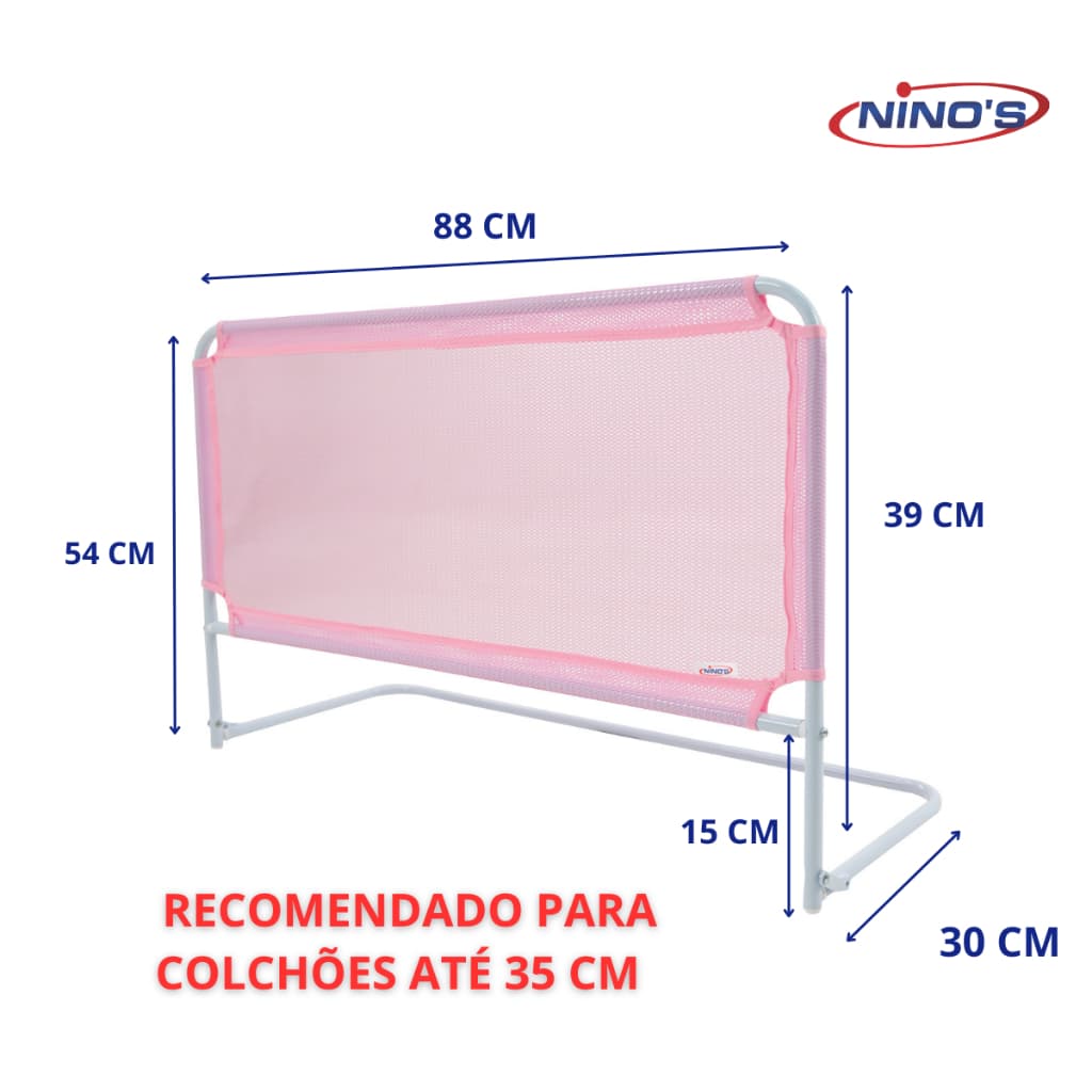 GRADE DE CAMA BOX ROSA NINOS