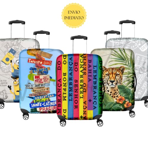 Capas de Mala para Viagem Protetora Estampas Personagens