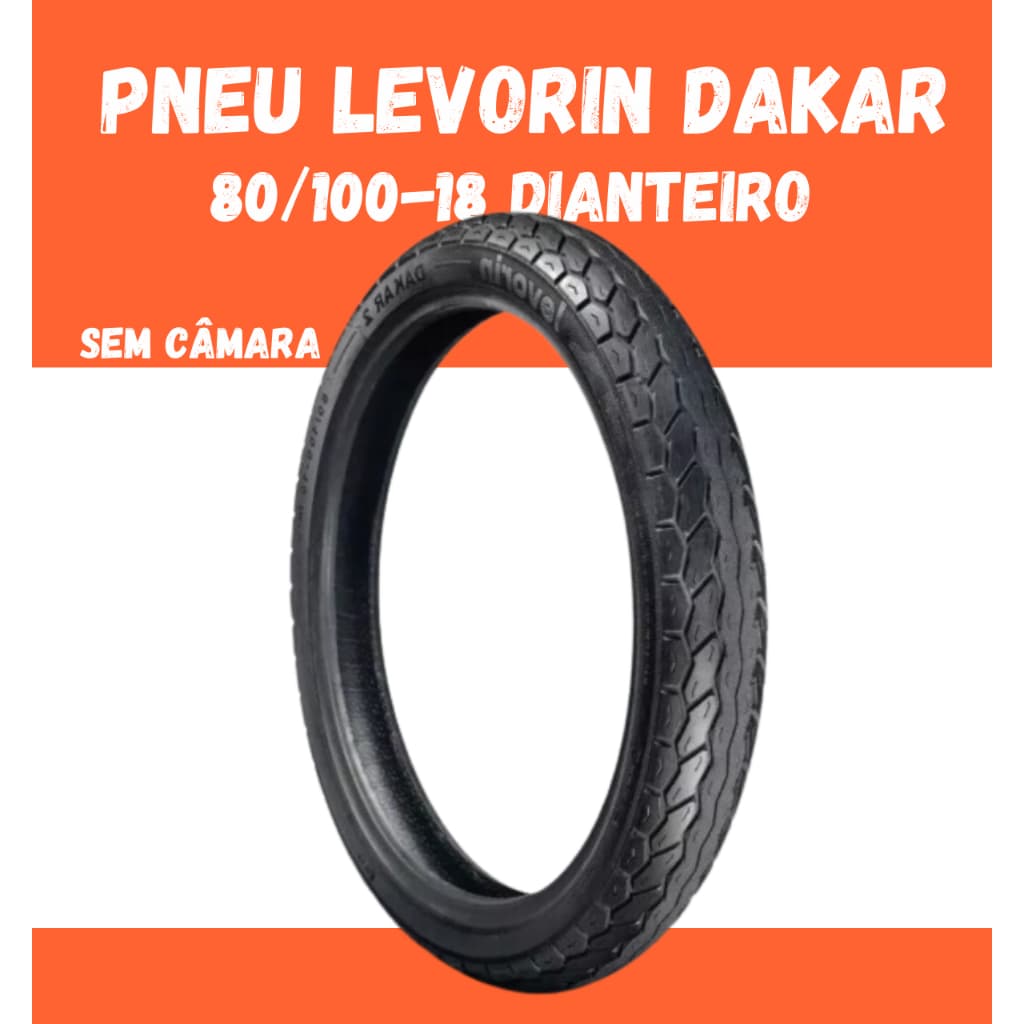 Pneu Dianteiro Factor Ybr Titan Fan 80/100-18 Levorin S/c