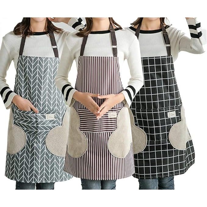 KIT 2 Avental De Cozinha A prova D' Água Impermeável - cores diversas Mania