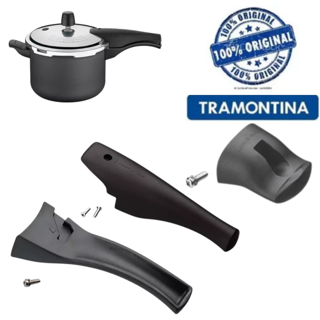 Kit 3 Pçs Cabo Superior + Inferior + Alça Reparo Panela De Pressão Tramontina Original 3L 4.5L 6L
