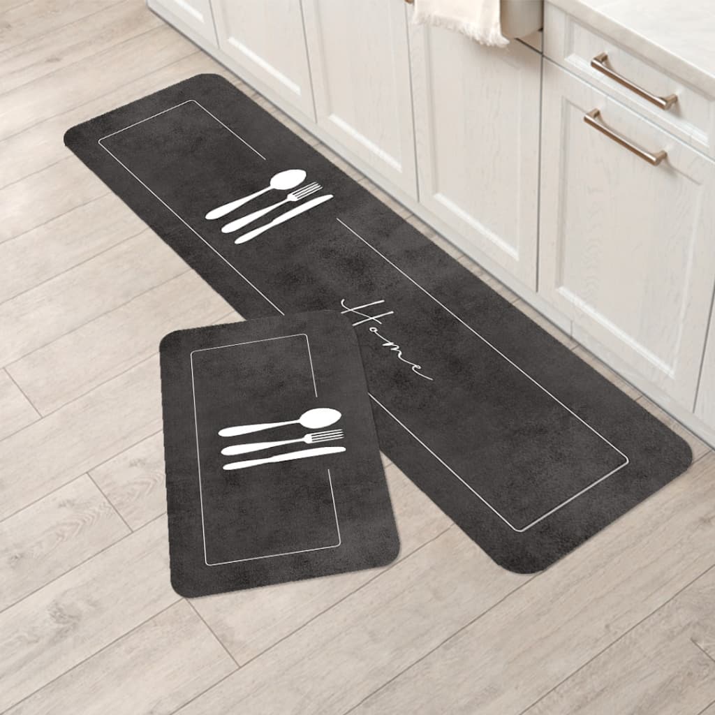 Kit 2 peças Tapete Cozinha Tecido/Emborrado Estampas Modernas - Envio Imediato! - PROMOÇÃO