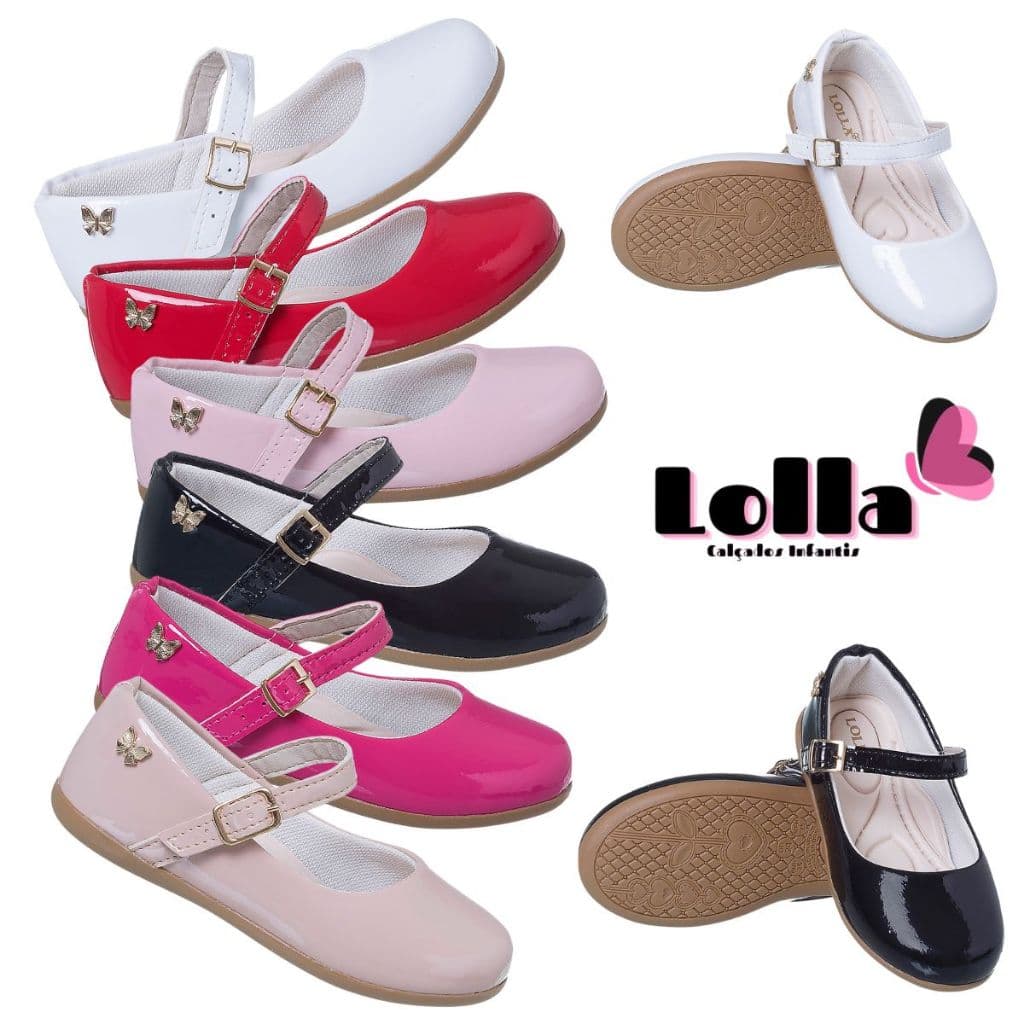 Sapatilha Infantil Feminina Verniz Lisa Confortável Moda Blogueirinha Bailarina 20 Ao 34