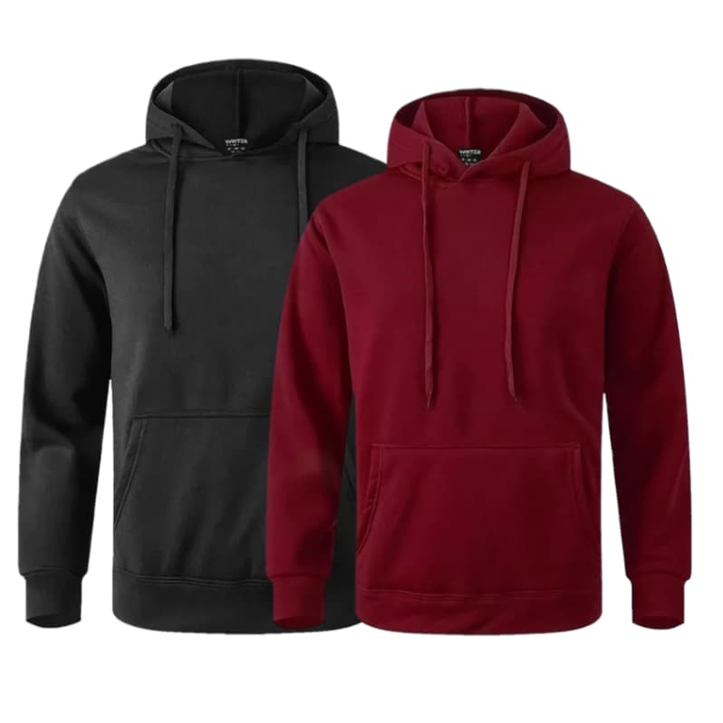 Kit 2 Moletom Unissex Canguru Liso Promoção