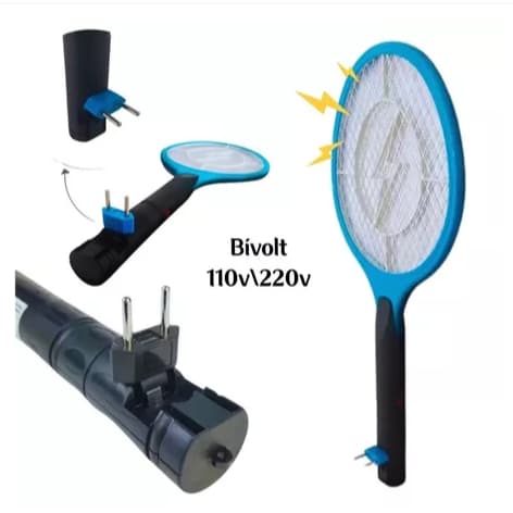 Raquetes Elétricas Frita Mosquitos Mata Dengue - Recarregável Bivolt 110\220