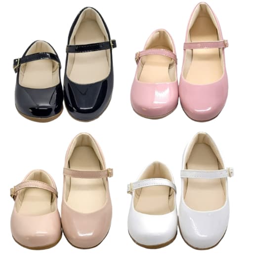 Sapatilha Infantil Sapato Social Criança Menina Sapatinho de Boneca Fechado Lisa Verniz Confortável