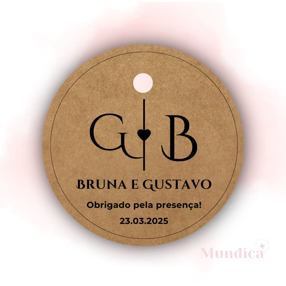 Tags Para Lembrancinha de Casamento - Escolha os Modelos Kraft 80 unidades