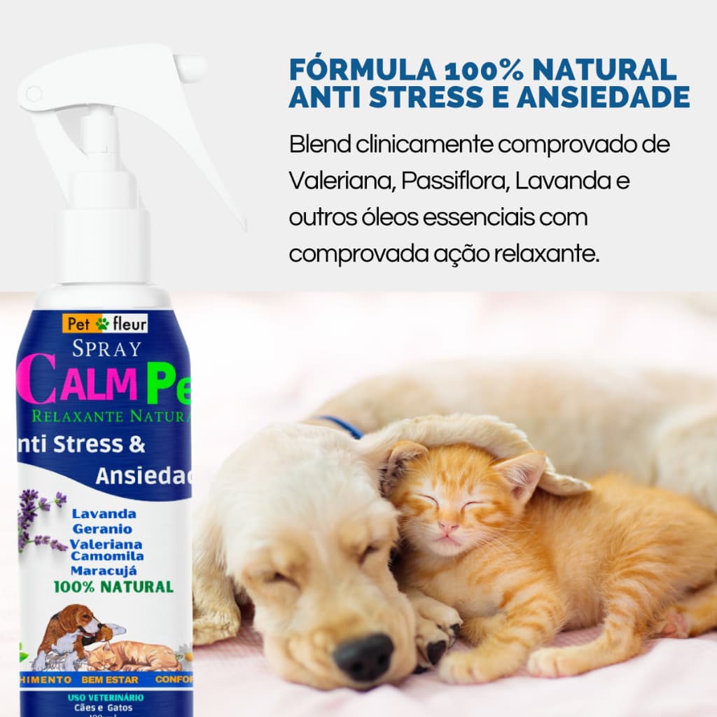 SPRAY CALMANTE NATURAL BLEND DE OLEOS ESSENCIAIS CALM PET
