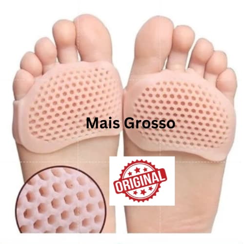 Par Palmilha e Meia Ortopédica Gel Silicone Esporão Macio