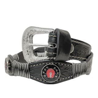 Cinto Infantil Country Em Couro Legítimo Trançado Artesanalmente Com Fivela Americana