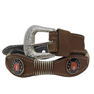 Cinto Infantil Em Couro Legítimo Trançado Artesanal Country Mangalarga Alta Qualidade