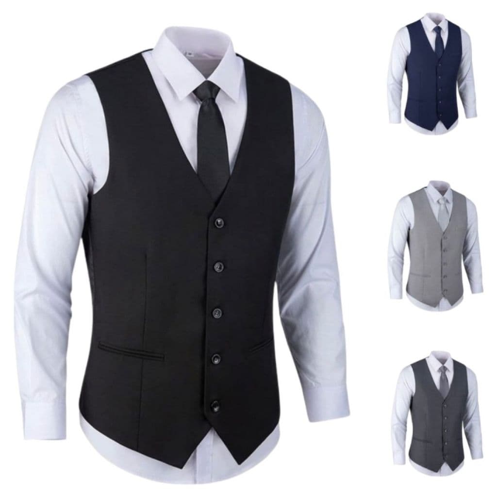 Colete Social Slim de Luxo Ajustável - Envio Imediato Pronta Entrega