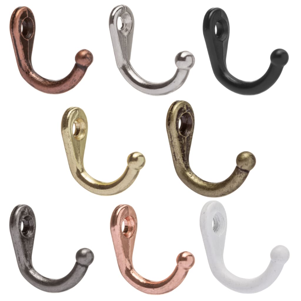 Kit 20 Gancho Mini  Metal Decoração Artesanato Mdf Várias Cores Pendurador Porta Chave + Parafusos