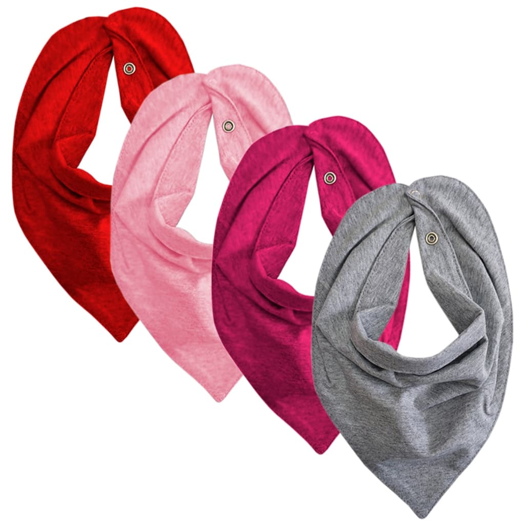 Kit 3 Babador Bebe Menina Sortido Algodao Babador Bandana Botao de Pressao Recém nascido Enxoval