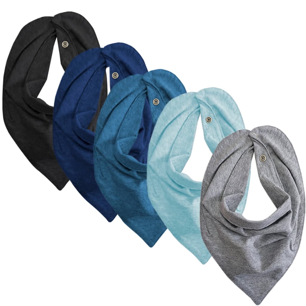 Kit 3 Babador Bebê Menino Sortido Algodao Babador Bandana Botao de Pressao Recem Nascido