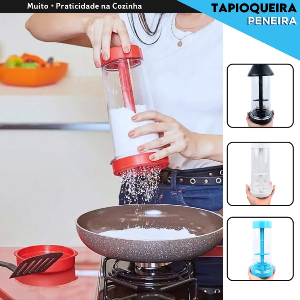 Tapioqueira Farinha Peneira e Armazena Beiju Tapioca - Várias Cores - Aero