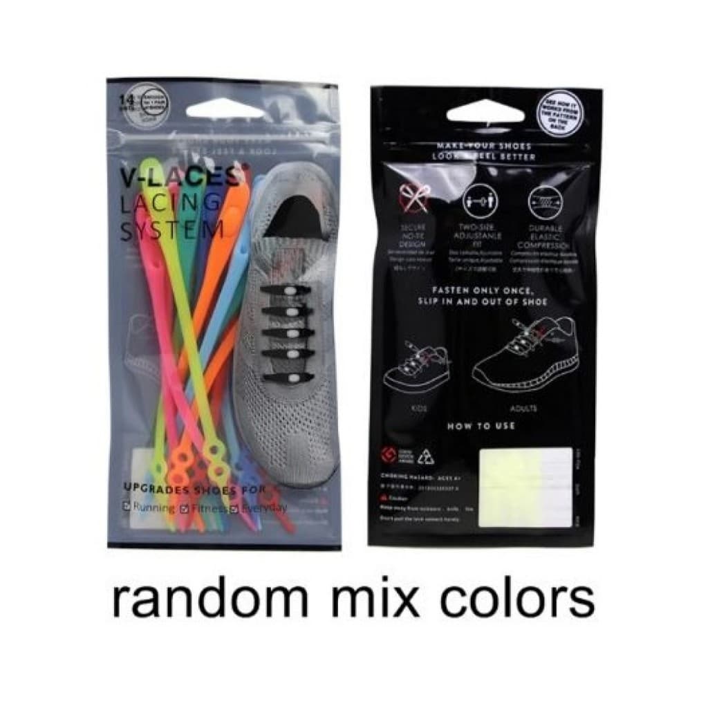 Cadarço14 peças De Silicone Elástico  Adulto/infantil .