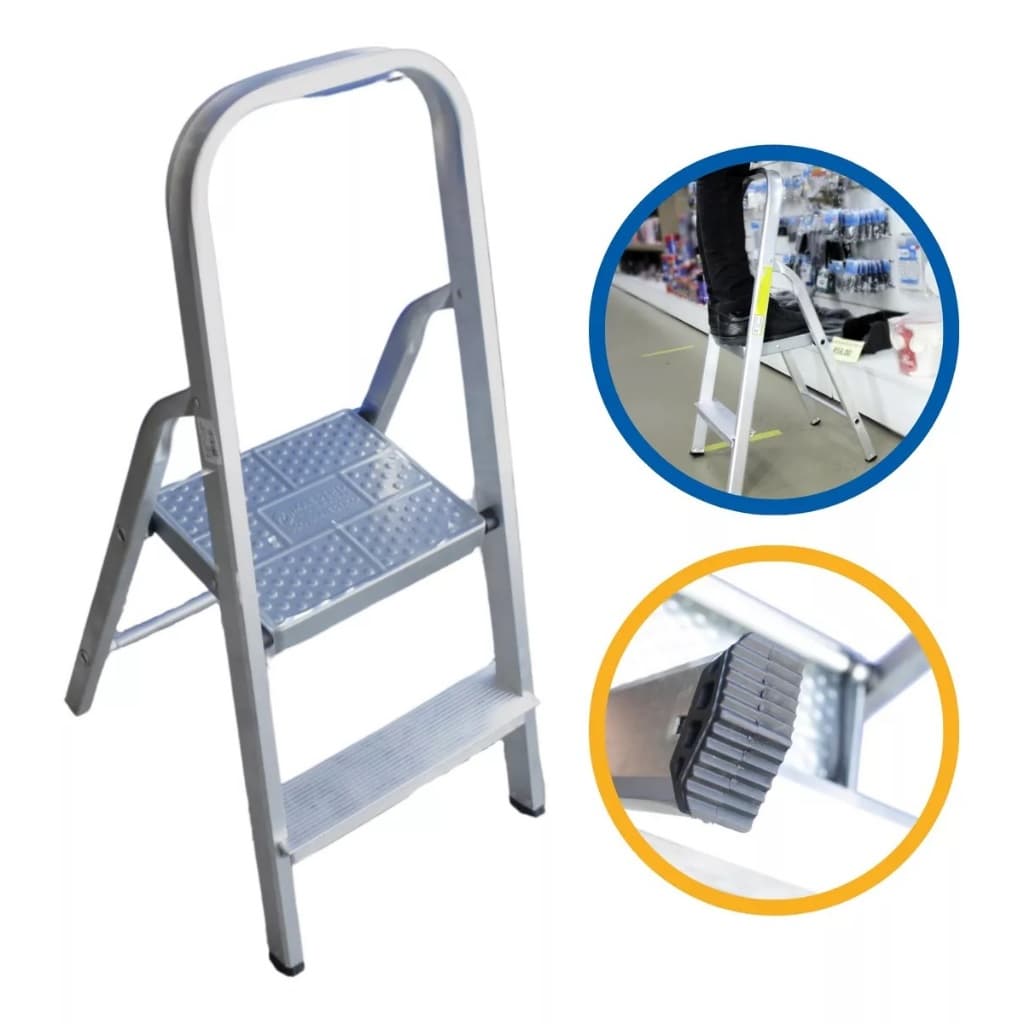 ESCADA ALUMINIO 02 DEGRAUS DOMESTICA MAESTRO