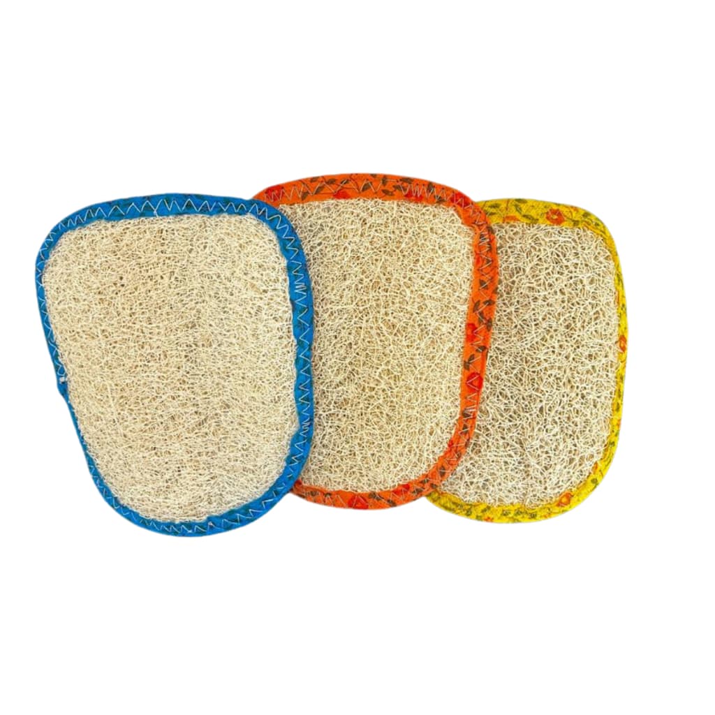 Kit 5 Buchas Vegetal Luva P Esfoliante 100% Natural Banho