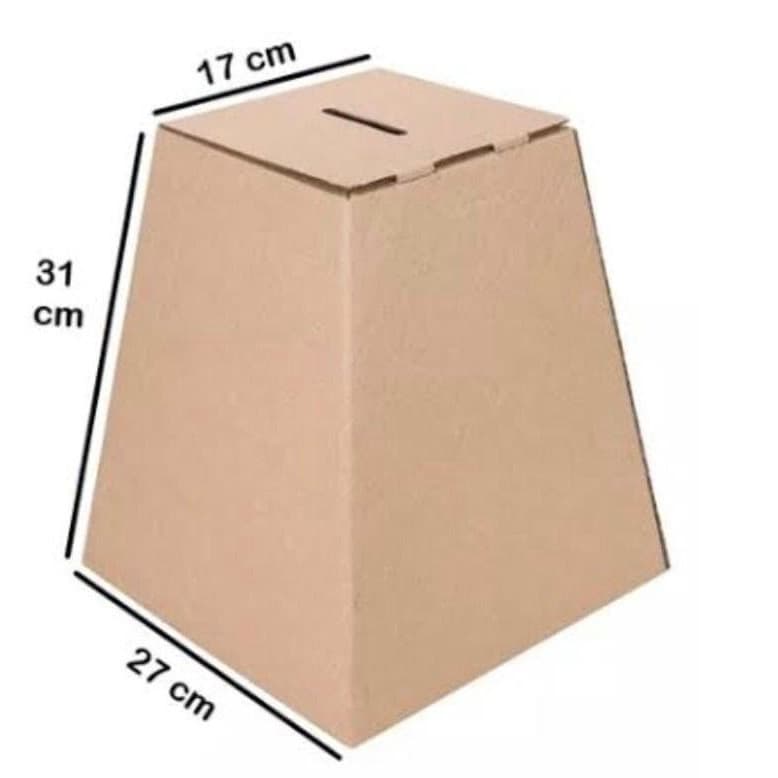 1 unid Urna de Papelão Para Sorteios, Pesquisas, Cupons E Sugestões  31x27x17cm