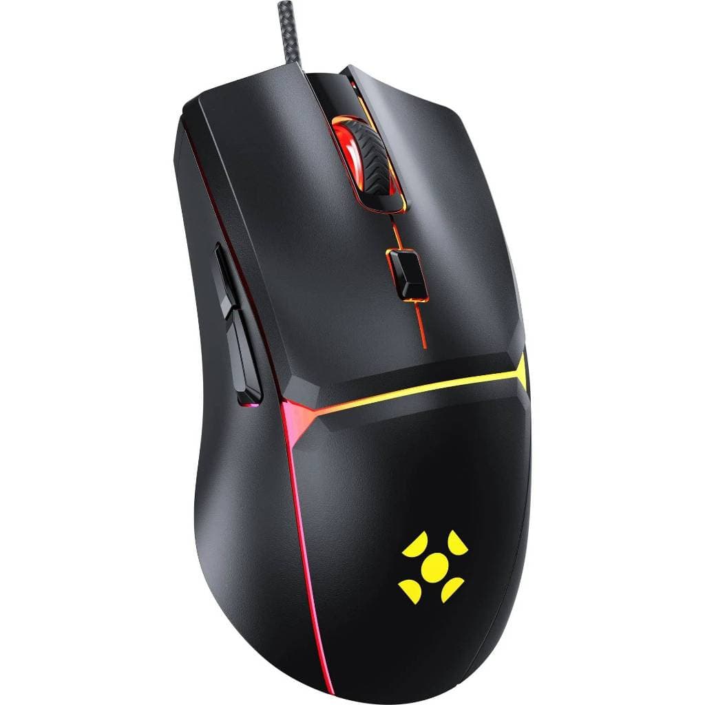Mouse Gamer Rgb Fortrek Crusader Black Edition 12800dpi