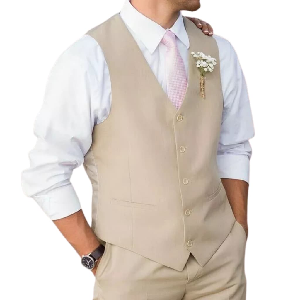 Colete Social Masculino C/ bolsos e Ajuste traseiro Slim - Várias Cores