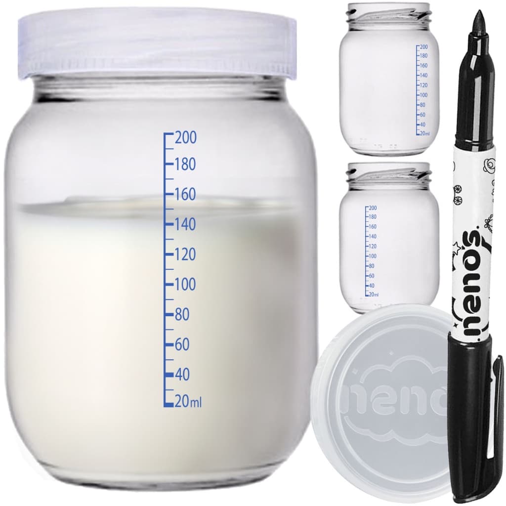 3 Potes Vidro Armazenar Leite Materno, Papinha (267.GRADUADO)