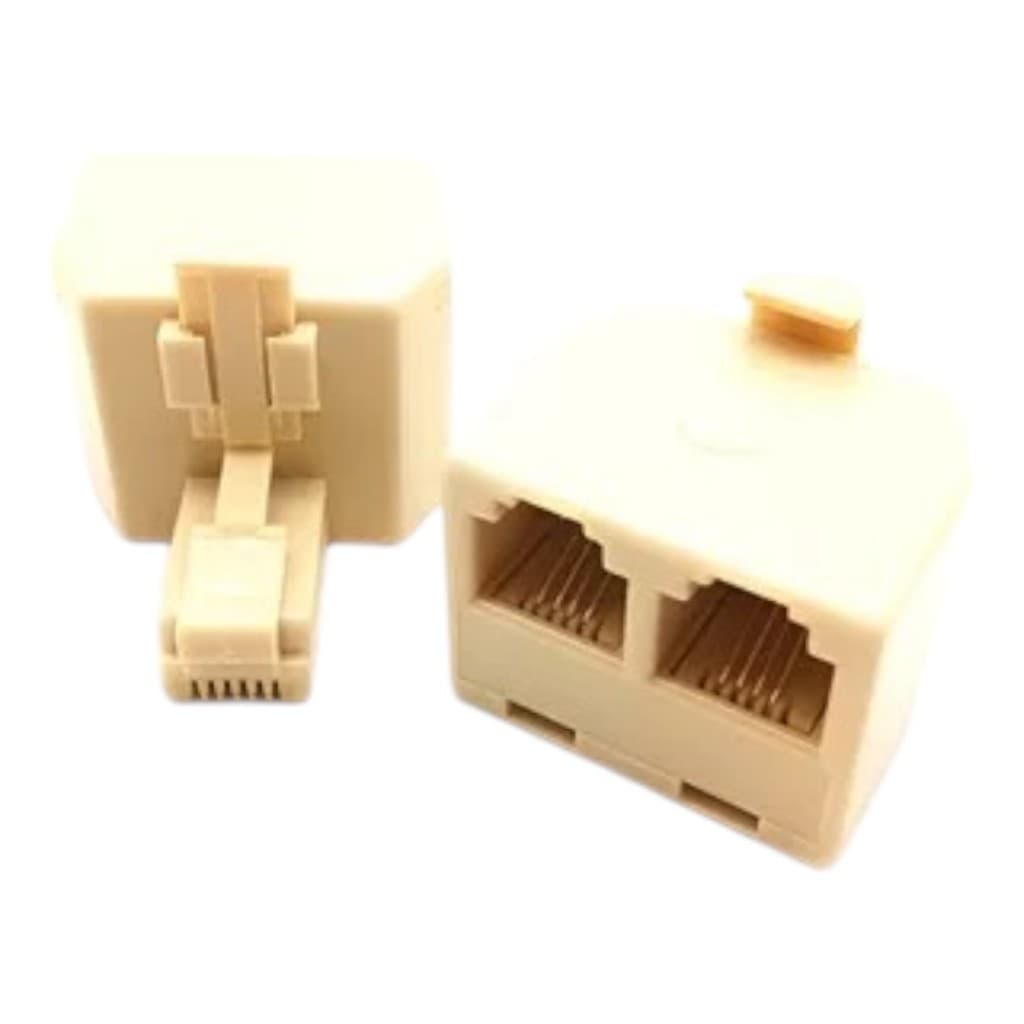Divisor de RJ11 macho para 2 ou 3 Femêa, Divisor Adaptador de Telefone