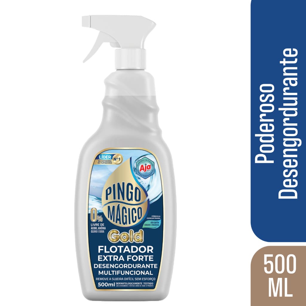 Pingo Mágico Gold Premiun Flotador 500ml - Poderoso Desengordurante
