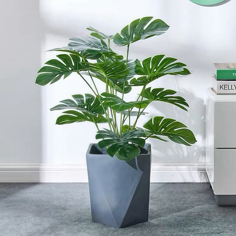 Planta artificial costela de adão 75 cm, 24 folhas decorativas