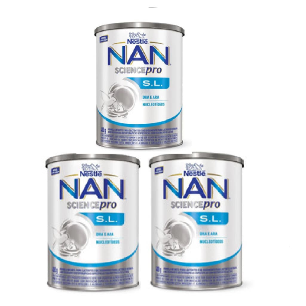 KIT C/3 Formula Infantil Nan Sem Lactose 400g
