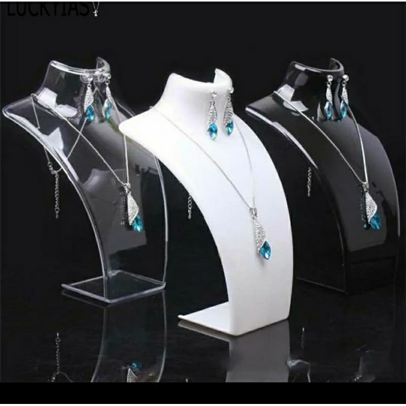 Kit com 3 Expositores de Acrílico, para Colares e Brincos.