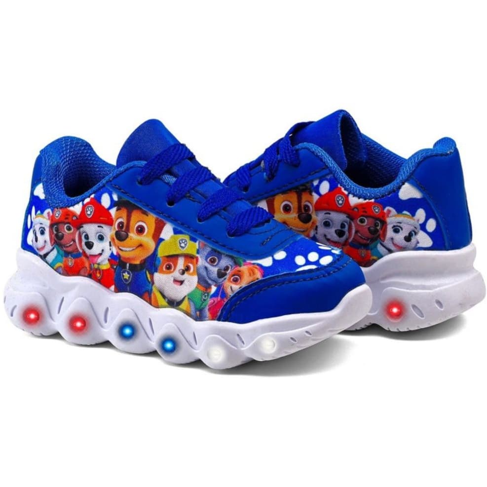 Tênis Infantil Patrulha Canina Masculino Com Led Super Macio Lançamento
