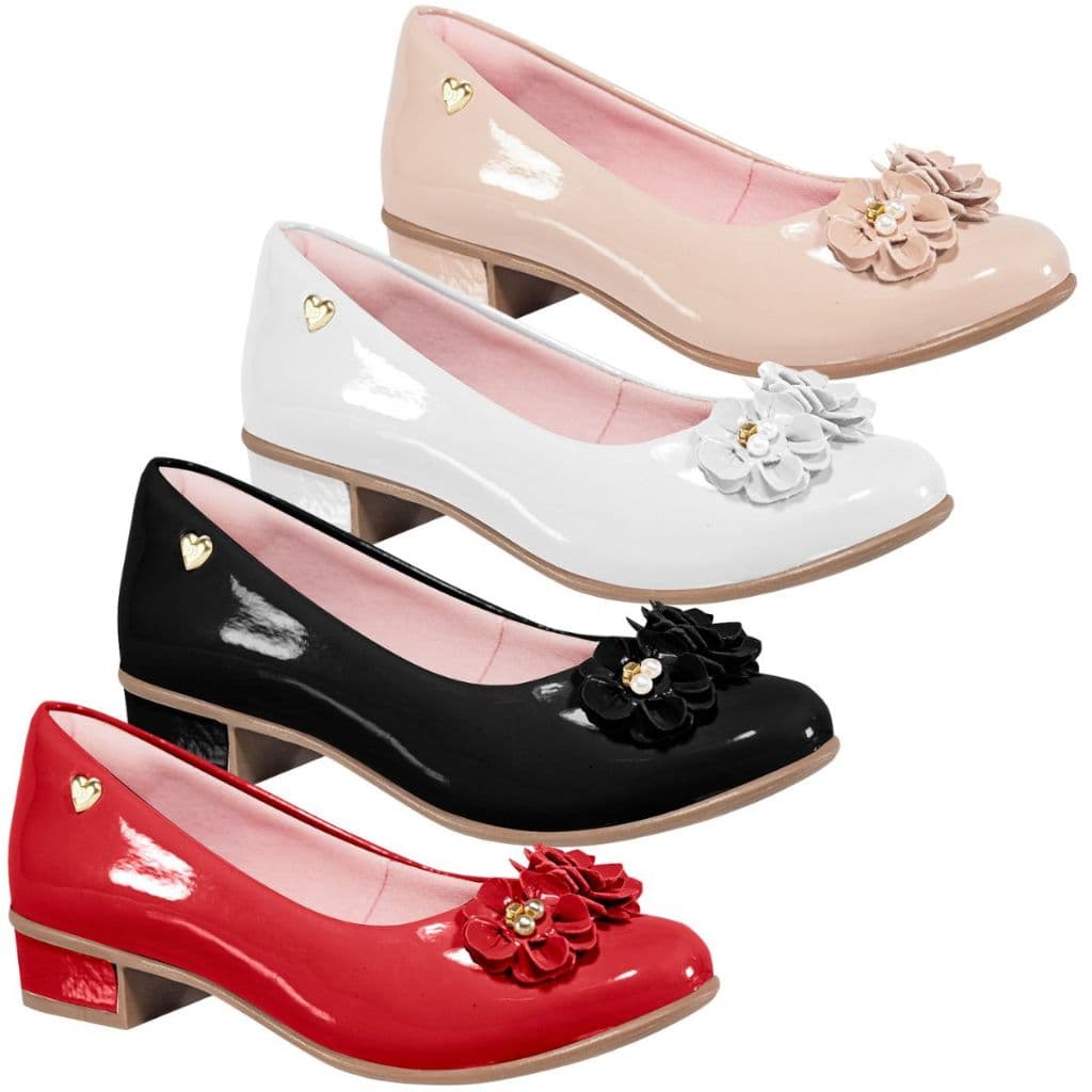 Sapatilha Infantil Menina Salto Saltinho Festa Delicada