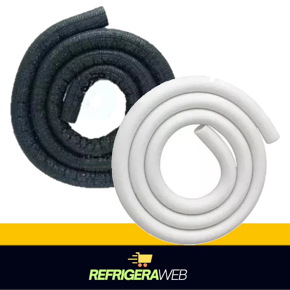 Tubo Esponjoso 1/2- 1/4 - 3/8 Isolante Blindado Branco ou Preto