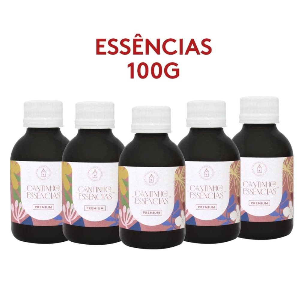 Essências 100g - Linha Premium. Para aromatizadores de ambientes, sabonetes e cosméticos.