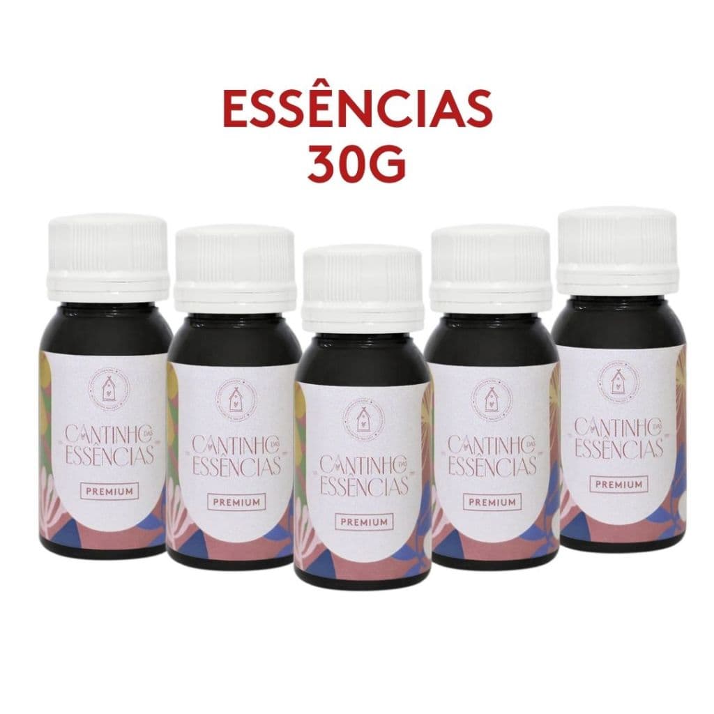Essências 30g a Base de Óleo para Sabonetes, Aromatizadores, Cremes e Cosméticos - Linha Premium.
