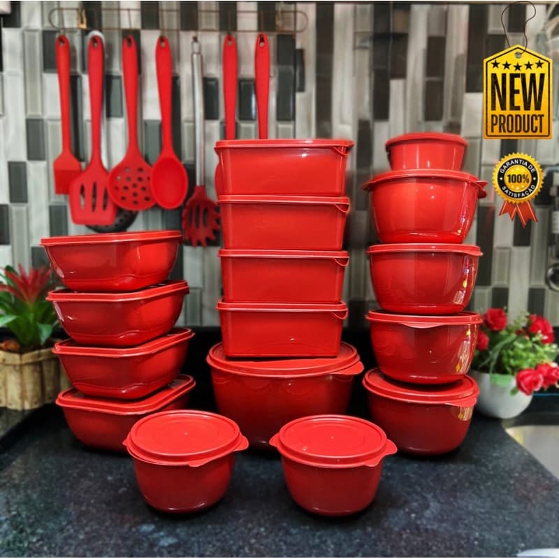 Kit 15 Potes Herméticos para Alimentos | Vários Tamanhos | Organização de Cozinha 𝗟𝗶𝘃𝗿𝗲 𝗱𝗲 𝗕𝗣𝗔
