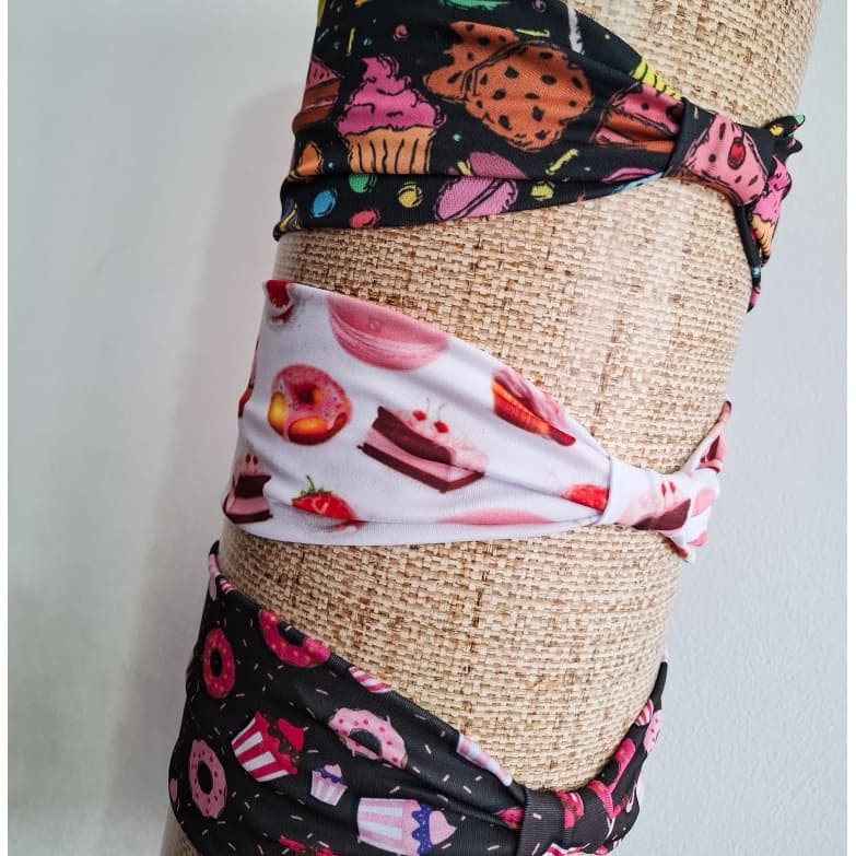 Faixa de Cabelo Tiara Confeitaria Doceria Culinária Turban (1 UNIDADE / KIT 3 UNIDADES)