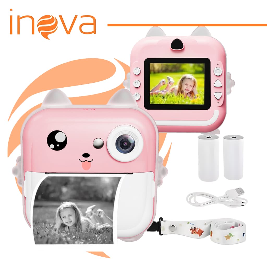 Inova Câmera De Impressão Instantânea Para Crianças Vídeo Fotografia Digital Fotográfica Toy Mini Impressora Térmica