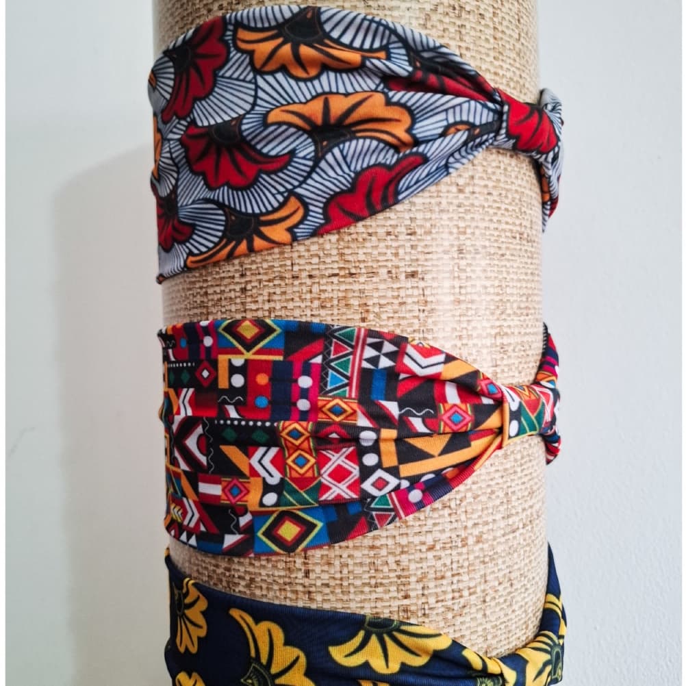 Faixa de Cabelo Tiara Nozinho Africana Capulana Turban Tiara Étnicas ( 1 UNIDADE / KIT 3 UNIDADES )