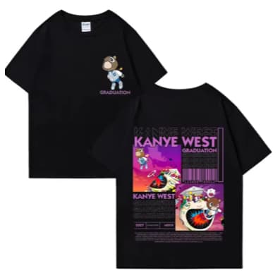 Camiseta Kanye West Adulto/Infantil Lançamento Camiseta Em Algodao