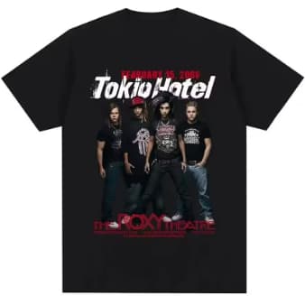 Camiseta  Tokio Hotel Adulto/Infantil Lançamento Camiseta Em Algodao