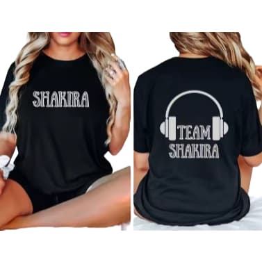 Camiseta Shakira Las Mujeres Adulto/Infantil Lançamento Camiseta Em Algodao