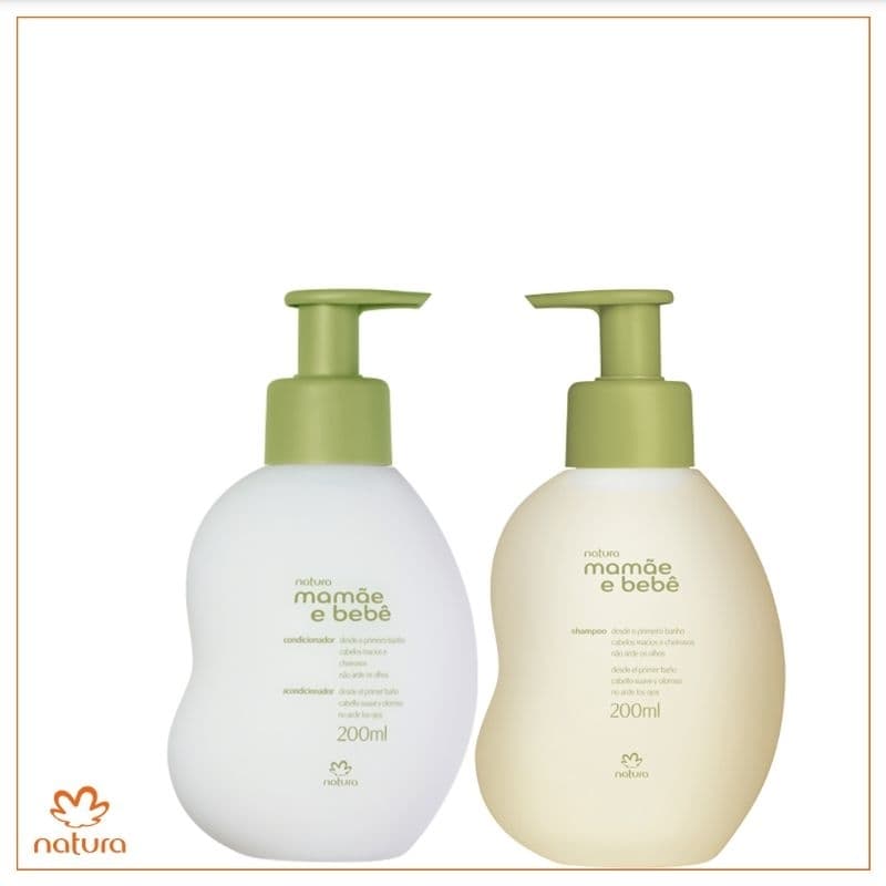 Natura Mamãe e bebe Shampo 200ml + Condicionador 200ml