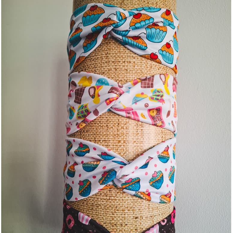 Faixa Turbante Confeitaria Doceria Culinária  Headband Tiara Turban (1 UNIDADE / KIT 3 UNIDADES)